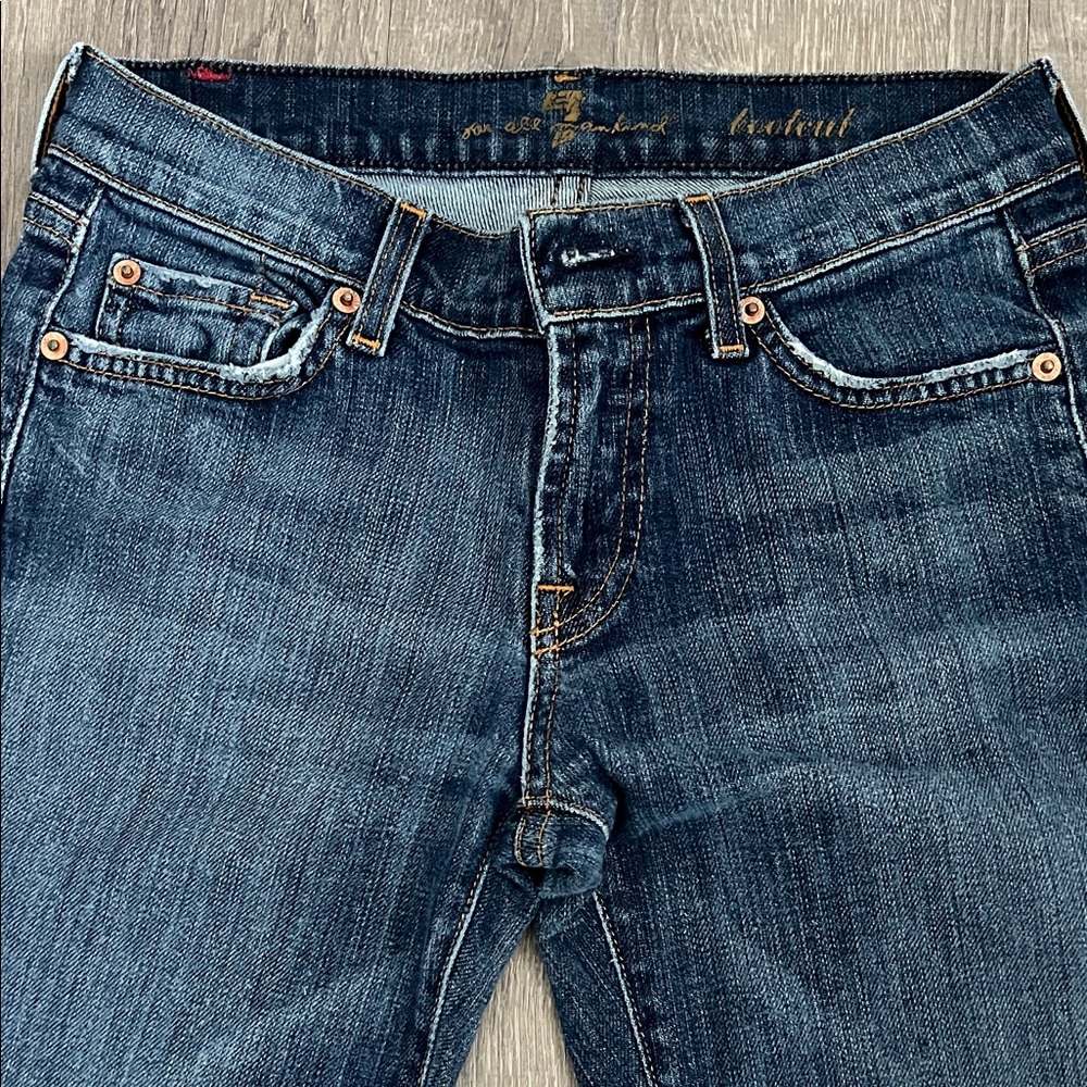 7 for all Mankind-Dark Wash Denim Jeans baby bootcut